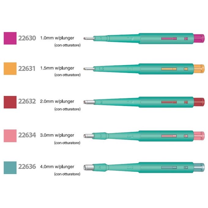 CURETTE BIOPSIA diametro 3 mm con otturatore