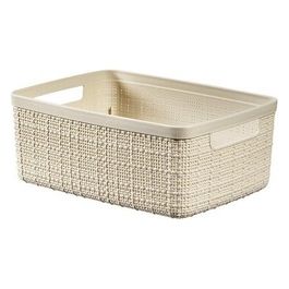 Cestino Jute Plastica Riciclata Rettangolare 5 Litri S Beige
