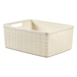 Cestino Jute Plastica Riciclata Rettangolare 12 Litri M Bianco