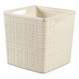 Cestino Jute Plastica Riciclata Quadrata 17 Litri L Bianco
