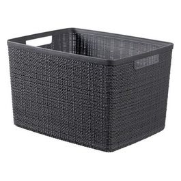 Cestino Jute Plastica Riciclata Rettangolare 20 Litri Litri L Grigio
