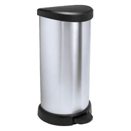 Deco Bin D-Shape Pattumiera a Pedale 40 Litri Metallo