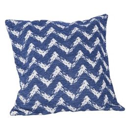 Cuscino da Arredo Sfoderabile Bay con Motivi Grafici 70% Poliestere e 30% Cotone 45X45 cm Blu