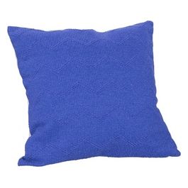 Cuscino da Arredo Sfoderabile Lagos con Motivi Grafici Ricamati 70% Poliestere e 30% Cotone 45X45 cm Blu