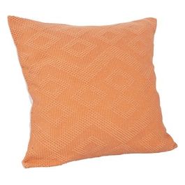 Cuscino da Arredo Sfoderabile Lagos con Motivi Grafici Ricamati 70% Poliestere e 30% Cotone 45X45 cm Arancio