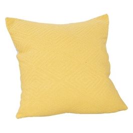 Cuscino da Arredo Sfoderabile Lagos con Motivi Grafici Ricamati 70% Poliestere e 30% Cotone 45X45 cm Giallo