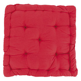 Cuscino materasso rosso 40x40xh.8 cm 100% cotone