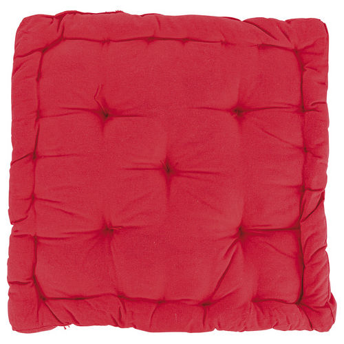 Cuscino materasso rosso 40x40xh.8 cm 100% cotone
