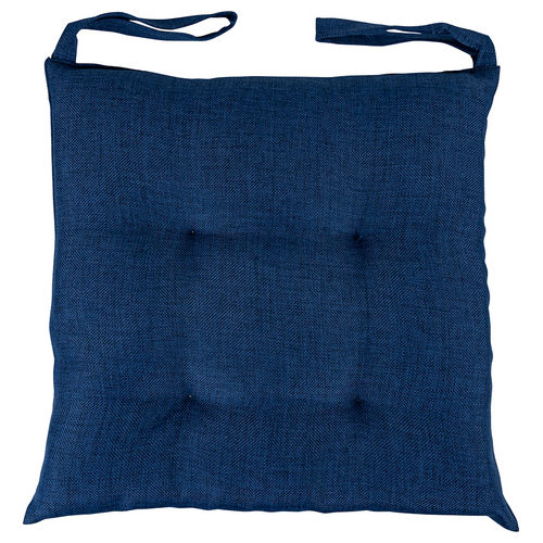 Cuscino sedia blu con lacci 40x40 cm