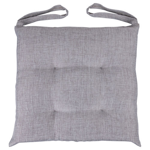 Cuscino sedia grigio con lacci 40x40 cm
