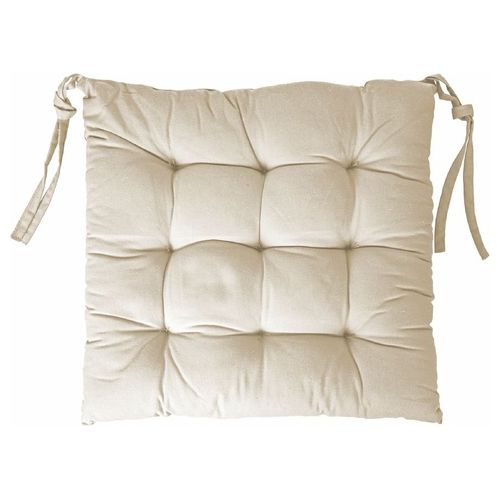 Cuscino sedia con laccetti avorio 40x40 cm 100% cotone