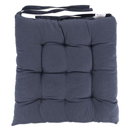 Cuscino sedia con laccetti blu 40x40 cm 100% cotone