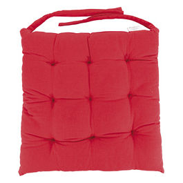 Cuscino sedia con laccetti rosso 40x40 cm 100% cotone