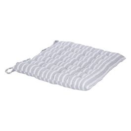 Cuscino da Seduta Cora 100% Cotone 40X40cm Bianco Grigio Chiaro