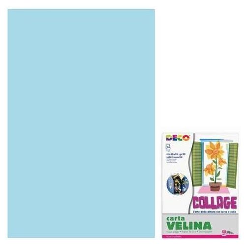 Cwr Carta Velina Unicolore 24 Fogli Azzurro