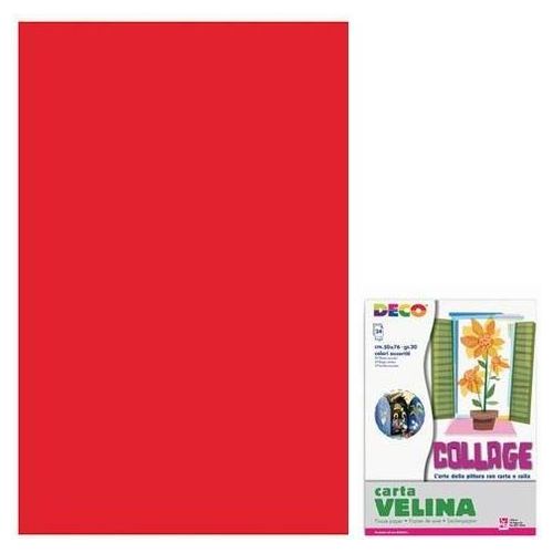 Cwr Carta Velina Unicolore 24 Fogli Rosso