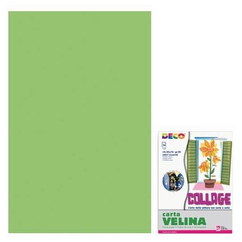 Cwr Carta Velina Unicolore 24 Fogli Verde Chiaro