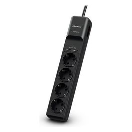 Prof. 4x Schuko/2xUSB Surge Protector