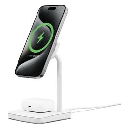 ChargeBase Qi2 Caricatore Magnetico Wireless 2 in 1 Bianco