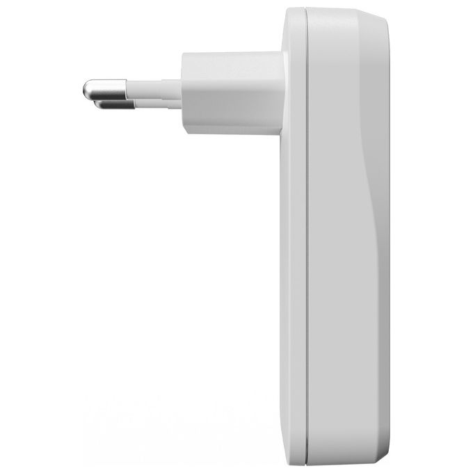 Cygnett caricatore da muro slim dual USB-C 65W, ricarica rapida, tecnologia GaN, 2 porte, compatibile smartphone e tablet, Bianco