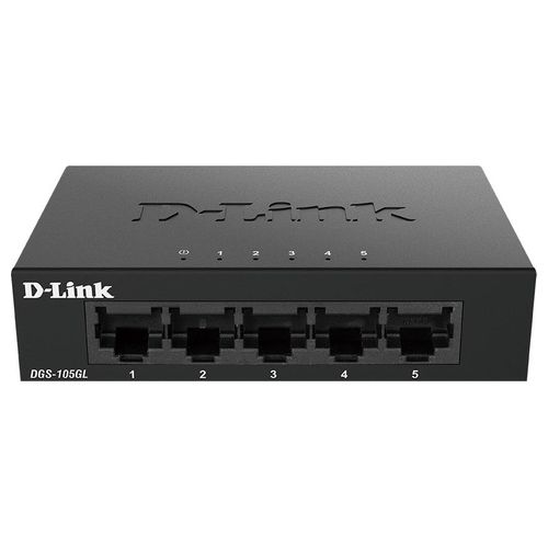 D-Link DGS-105GL/E Switch di Rete Non Gestito Gigabit Ethernet 10/100/1000 Nero