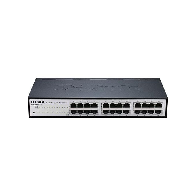 D-Link DGS-1100-24V2 Switch 24 Porte Gestito L2 Gigabit Ethernet 10-100-1000 1U Nero-Grigio