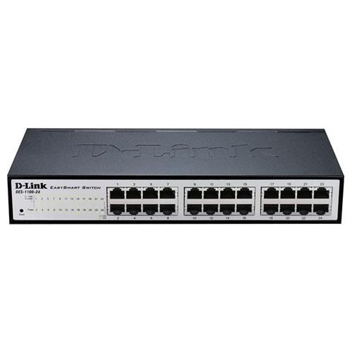 D-Link DGS-1100-24V2 Switch 24 Porte Gestito L2 Gigabit Ethernet 10/100/1000 1U Nero/Grigio