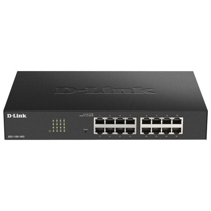 D-Link DGS-1100-16V2 Switch di Rete Gestito Gigabit Ethernet 10/100/1000 Nero