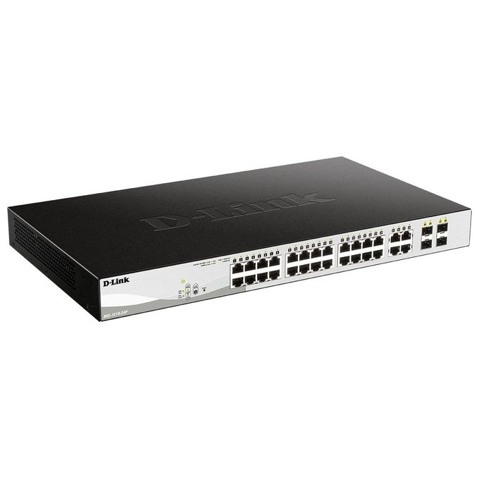 D-Link DGS-1210-24P Gestito L2 Gigabit Ethernet 10-100-1000 Supporto Power over Ethernet Nero