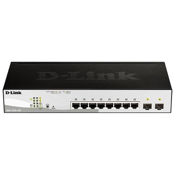 D-Link DGS-1210-10P Smart Switch Gestito 10 Porte Gigabit PoE Solo Cavo di Alimentazione UE