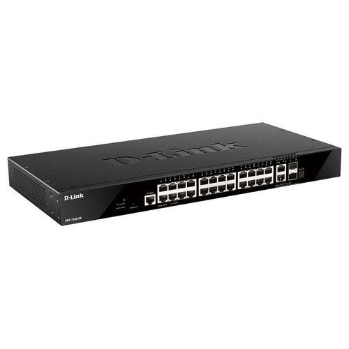 D-Link DGS-1520-28 Switch di Rete Gestito L3 10g Ethernet 100/1000/10000 1U Nero