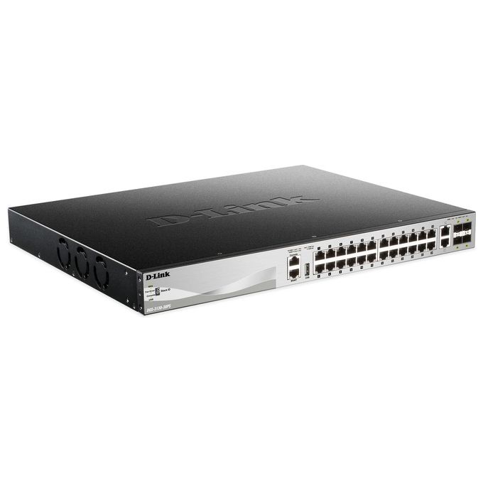 D-Link DGS-3130-30PS Switch 24 Porte Gestito L3 Gigabit Ethernet 10/100/1000 Nero/Grigio Supporto Power over Ethernet