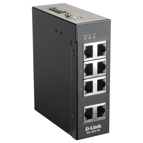 D-Link DIS-100E-8W Switch di Rete No Gestito L2 Fast Ethernet 10/100 Nero