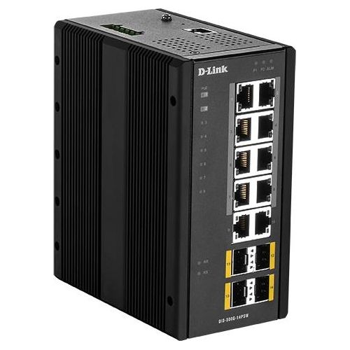 D-Link DIS‑300G‑14PSW Switch Gestito L2 Gigabit Ethernet 10/100/1000 Supporto Power over Ethernet Nero