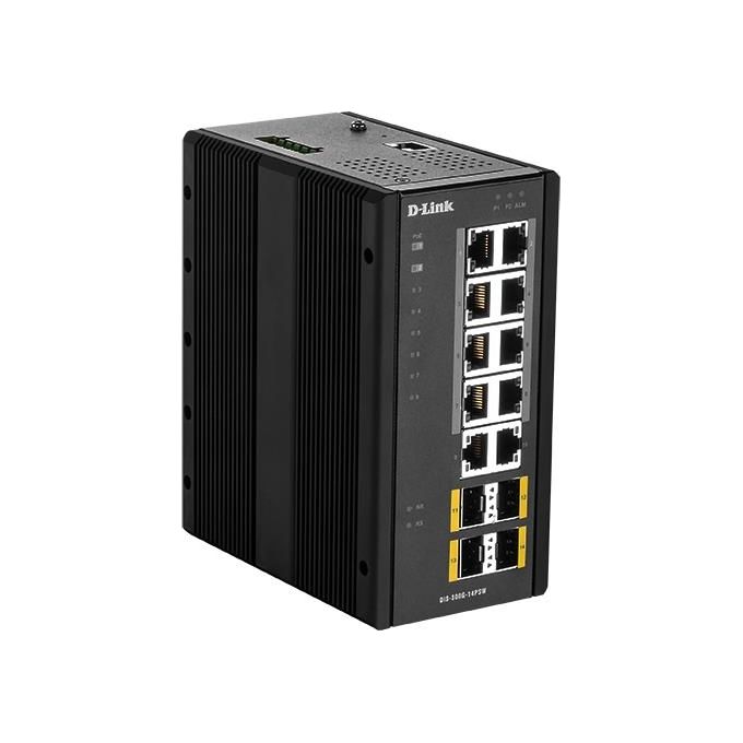 D-Link DIS‑300G‑14PSW Switch Gestito L2 Gigabit Ethernet 10/100/1000 Supporto Power over Ethernet Nero