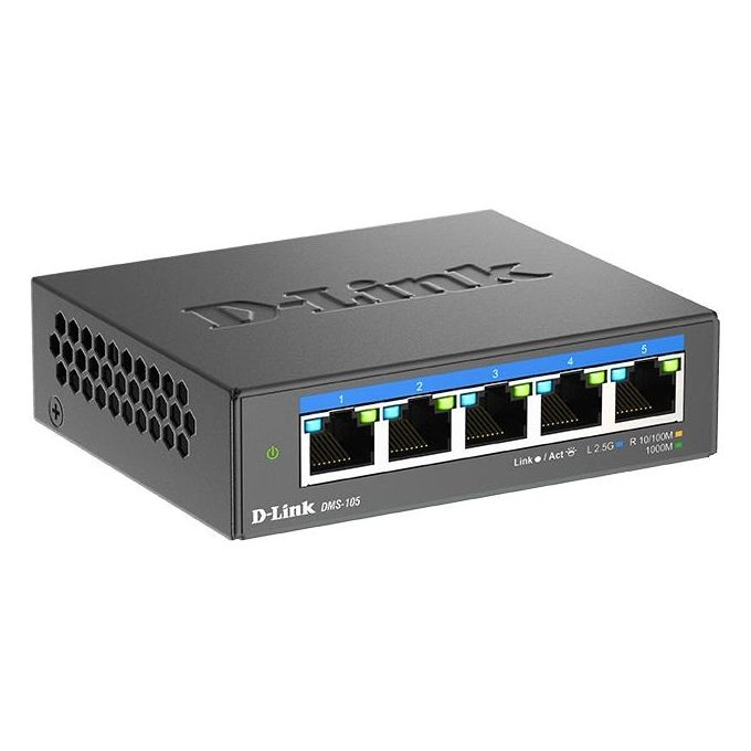 D-Link DMS-105 Switch Non gestito L2 2.5G Ethernet (100-1000-2500) Nero