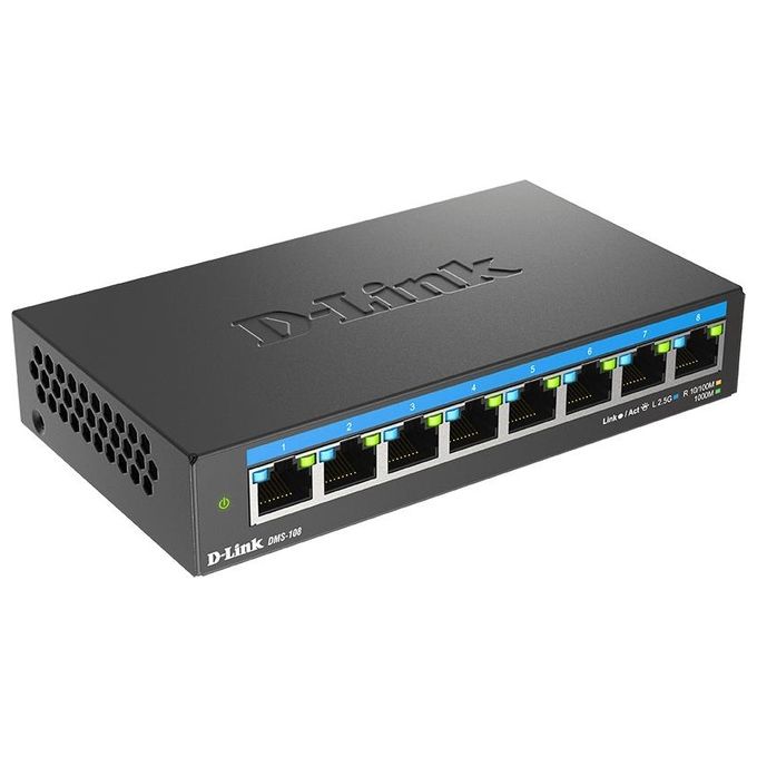 D-Link DMS-108 Switch Non gestito L2 2.5G Ethernet (100-1000-2500) Nero