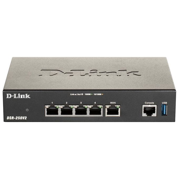 D-Link DSR-250V2 Router Wireless Gigabit Ethernet Nero