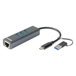 D-Link DUB-2332 Hub di Interfaccia Usb Tipo-C 5000 Mbit/s Grigio