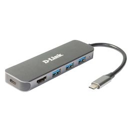 D-Link DUB-2333 Replicatore di Porte e Docking Station per Notebook Cablato Usb Tipo-C Grigio