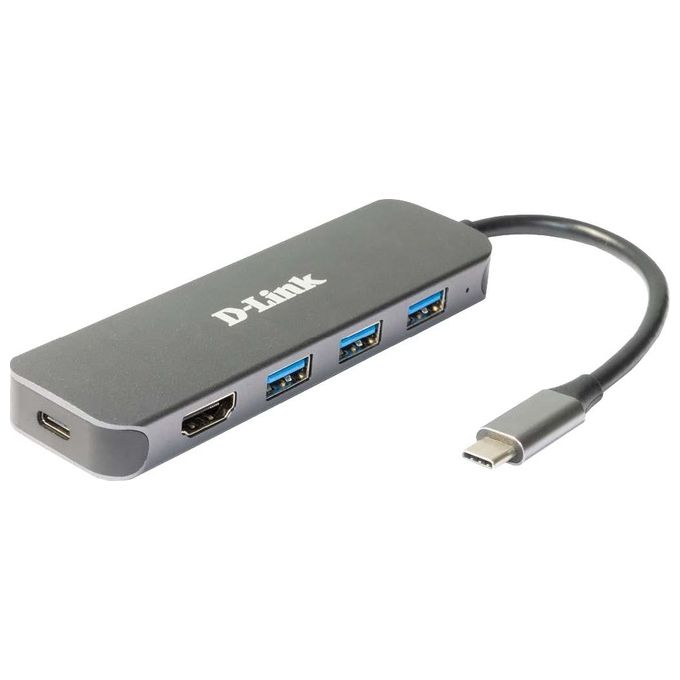 D-Link DUB-2333 Replicatore di Porte e Docking Station per Notebook Cablato Usb Tipo-C Grigio