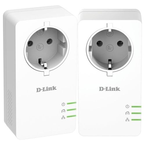 D-Link PowerLine DHP-P601AV AV2 1000 HD Gigabit Passthrough Kit DHP-P601AV Bridge GigE, HomePlug AV (HPAV) 2.0, IEEE 1901 collegabile a parete
