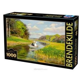 Puzzle da 1000 Pezzi - Hans Andersen Brendekilde: Spring. A Young Couple In A Rowing Boat On Odense