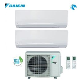 Daikin Serie Ecoplus Siesta Condizionatore Fisso Dual Split Inverter Unita' esterna + 2 Unita' interne 9.000+12.000 Btu/h Classe energetica A++/A+ Gas R32 2AMXF50A + ATXF25A + ATXF35A