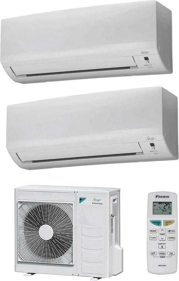 Daikin Serie Ecoplus Siesta Condizionatore Fisso Dual Split Inverter Unita' esterna + 2 Unita' interne 9.000+9.000 Btu/h Classe energetica A++/A++ Gas R32 CLASSIC 2AMXF40A + 2 ATXF25A