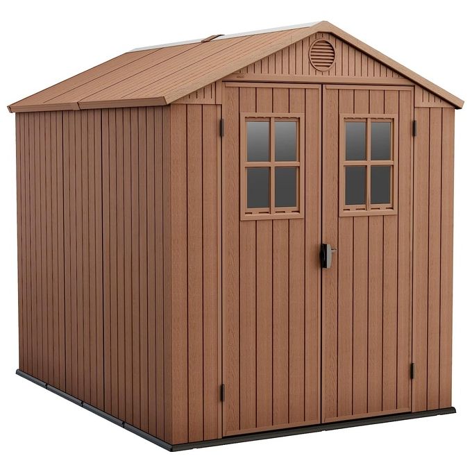 DARWIN 6x8 MARRONE CON FINESTRE FRONTALI