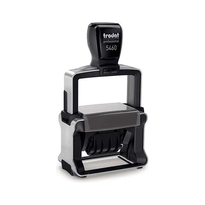 Trodat 5460 Professional 4.0 Timbro Datario Autoinchiostrante 6 Righe 56x33 mm 12 Anni Struttura Acciaio Senza Cartuccia