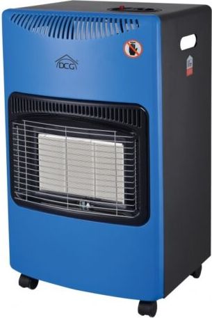 DCG Eltronic GH02 BLU Stufa a Gas Catalitica Bruciatore a Infrarossi con 3 Piastre in Ceramica 42kW