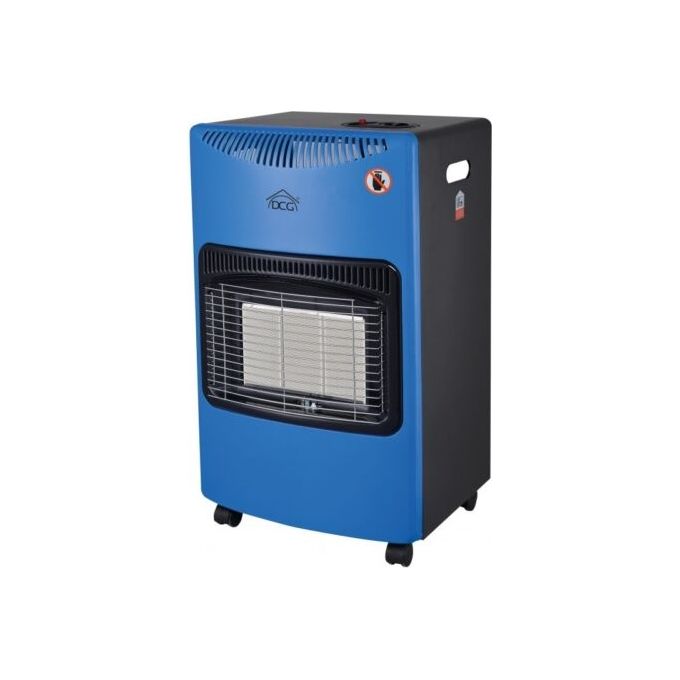DCG Eltronic GH02 BLU Stufa a Gas Catalitica Bruciatore a Infrarossi con 3 Piastre in Ceramica 42kW
