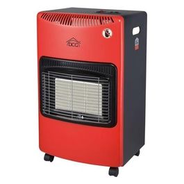 DCG Eltronic GH02 ROSSO Stufa a Gas Catalitica Bruciatore a Infrarossi con 3 Piastre in Ceramica 4.2kW